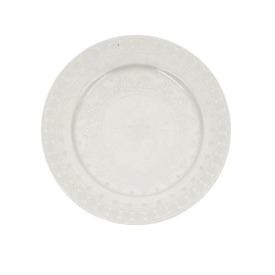 China Viable Wholesale Circle Customized Decal Porcelain Dish For Dinner for sale