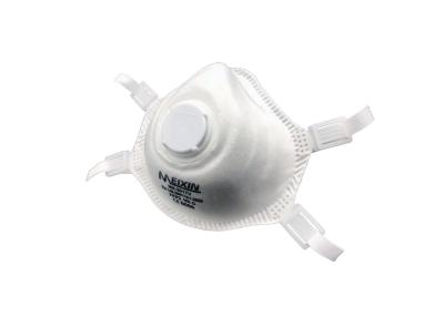 China FFP3V Mold Filter Mask White Color With Filtering Facepiece Respirator for sale