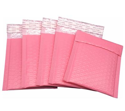 China Pink Bubble 5X7 Inch Coextrusion + China Manufacture Film Wholesaler Custom Printed Pink Apparel Shipping Bags Light Pink Bubble Mailer Custom for sale