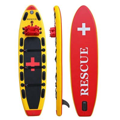 China Custom Water Sport Fast Delivery Inflatable Beach Ocean Rescue Paddle Board Rack Up Sip Rescue Surf Boards for sale