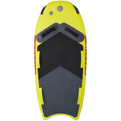 China OEM Yellow Lightweight Dot Fabric Small Inflatable Short Drop Lifeguard Rescue Board Fishing Sled For Jet Skiing for sale