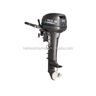 China Marine Power TWINSUN outboard motor 2 stroke motores fuera de borda 2 tiempo 15hp outboard motor for rowboats for sale