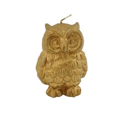 China Customized Creative Manifest Animal Paraffin Wax Popular Birthdays Owl 3D Art Candles for sale