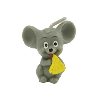 China Hot Selling Birthdays Hand Carved Custom Party Decoration New Year Mouse Handmade Parafinas Candle for sale