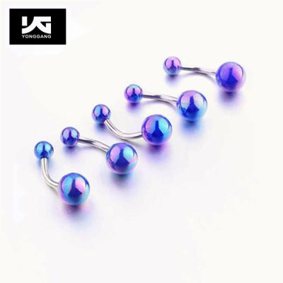 China Hot FASHIONABLE Navel Ring Stainless Steel Navel Belly Ring Body Piercing Jewelry color of sale for sale