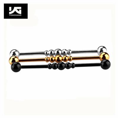 China New Design Barbell Earring Piercing FASHIONABLE Industrial Body Jewelry Unisex Stainless Steel Piercing for sale