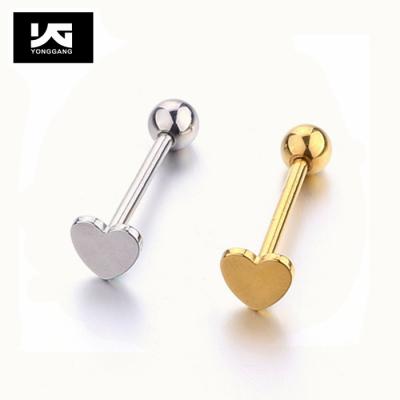 China FASHIONABLE Tongue Nipple Ring Nipple Ring Heart Stainless Steel Body Piercing Jewelry for sale