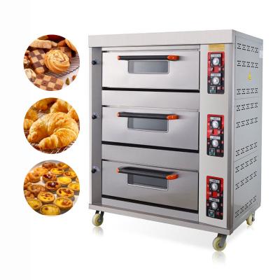 China Commercial Electric Flour Mill Bread Making Machine/Oven 2 Deck 4 Pans Bakery Two Deck Oven Biscuit Cake Bread Pizza Machine for sale