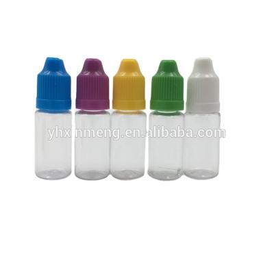 China Hot E-Juice EU Shot Colored Cap Liquid Dropper Bottle 10ml Empty Eye Drop Bottle for sale