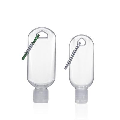 China NEW Hand Soap Manufacture Keychain Hand Sanitizer Bottle 75ml PETG Carabiner Plastic Bottle For Hand Sanitizer Jelly for sale