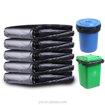 China Large Size PE Garbage Bags Moisture Proof Plastic Black Ply Garbage Bags Manufacturers Custom Jumbo Black Garbage Bags for sale