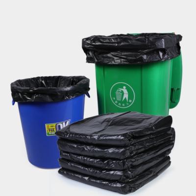 China Disposable Black HDPE Garbage Bags Large Plastic Bags Garbage Bags For Outdoor Home for sale