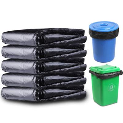 China Disposable Black Bags HDPE Trash Bags Large Garbage Plastic Bags For Outdoor Home for sale