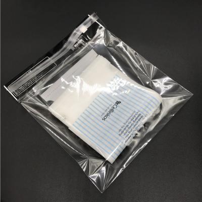 China Opp moisture proof transparent adhesive bag with customized logo for garment or apparel packaging or promotion for sale