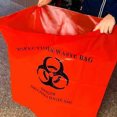 China Red And Yellow Recyclable Wholesale Bags Biomedical Waste Bags Can Be Customized Printing The Waste Bags for sale