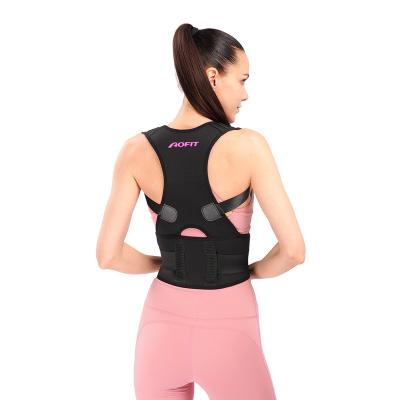 China Wholesale Custom Made Breathable Comfortable Adjustable Correct Back Belt Correct Goods Posture Support Goods Upper Back Support for sale