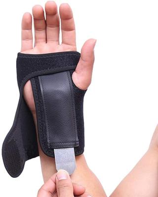 China Adjustable Elasticity Joint Pain Sprain Recovery Hand Metal Wrist Splint Metal Wrist Splint Brace Breathable Orthopedic Protector with Thumb Stabilizer for sale