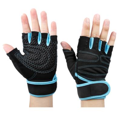 China Wholesale Custom Logo Fitness Gym Gloves Weight Sports Finger Lifting Gloves Breathable Half for sale