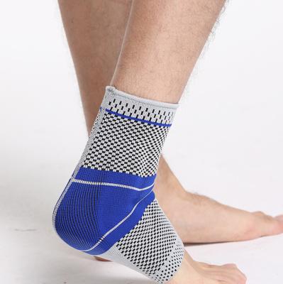 China Wholesale Elastic Ankle Brace Elastic Brace Football Shield Protector Sleeve Silica Gel Compression Elastic Ankle Brace for sale