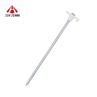 China Easy to Break Ground Outdoor Camping Rising Tent Accessories Suitable for Tent 25cm Normal Hard Ground Heavy Duty Metal Steel Pegs Stake for sale