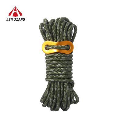 China Reflected at Night Outdoor Camping Rise Reflective Length 4 Meter Wind Camping Green Army Handing Rope for sale