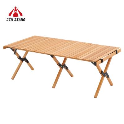 China Wholesale Modern Outdoor Furniture Luxury Portable Foldable With Cup Holder Wood Camp Table for sale