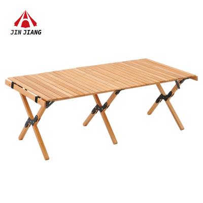 China Wholesale Portable Foldable Height Modern Outdoor Luxury Top Adjustable Cylinder Desk Furniture Camping Wooden Table for sale