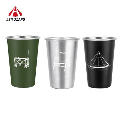 China Large Capacity Customized Stainless Steel Outdoor Backpacking 350ml Portable Reusable Camping Mug for sale