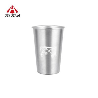 China Large Capacity Customized Multiple Color Outdoor Backpacking Hike With Cover 350ml Stainless Steel Camping Water Cup for sale