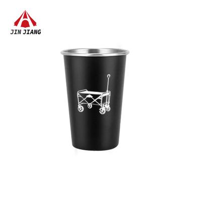 China Large Capacity Customized 350ml Multiple Color Camping Picnic Outdoor Stainless Steel Backpacking Black Mug for sale