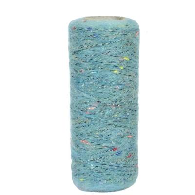 China Tape Yarn Custom Mixed Yarn 54%Cotton 46%Polyester Flat Hollow Tape Thread Multi Colors For Sweater Machine Yarn For Knitting for sale