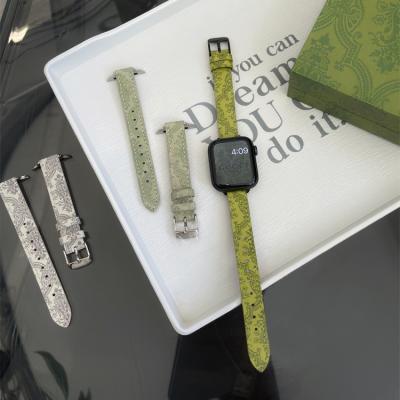 China Small Pretty Fashion Design Luxury Watch Strap Woman Leather Strap For Apple Watch 1/2/3/4/5/6/SE for sale