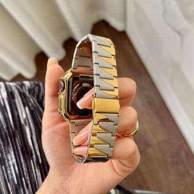 China Fashion Fashion Business Stainless Steel Watchband for Apple Watch5/6/7/se 44mm 45mm for sale