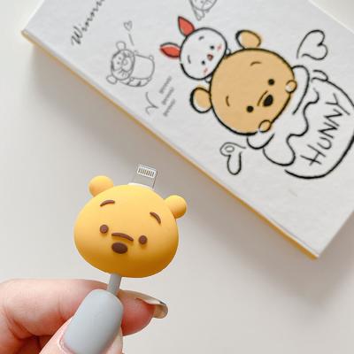 China Cartoon Style Factory Direct Selling Cute Cartoon Animal Cable Protector Silicone Data Cable Protector for sale