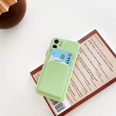 China Amazone TPU PC Card Slot Mobile Phone Shockproof Hot Selling Hybrid Portable Hidden Case For iPhone 11 Pro Case For iPhone 11 12 for sale