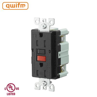 China 15 Amp Residential / General Purpose GFCI Outlet With Tamper Resistant 2 LED Indicators With Wall Plate for sale