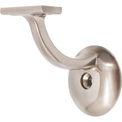 China Heavy Duty Hotel Stainless Steel Wall Railing Bracket Fabricated With Satin Nickel Brass Finish for sale