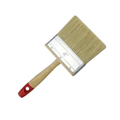 China Paint Hair High Quality Pure Bristle Tool Boar Handle Paint Brush Furniture Paint Ceiling Wood Block Brush for sale