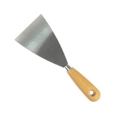 China Putty Application Drywall Tools Pallet Scraper Blade Shovel Wood Handle Putty Knife Flexible Spackle Spackle Knife for sale