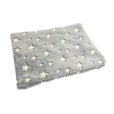 China Bright Stars Design Glow in the Dark Flannel Blanket for sale