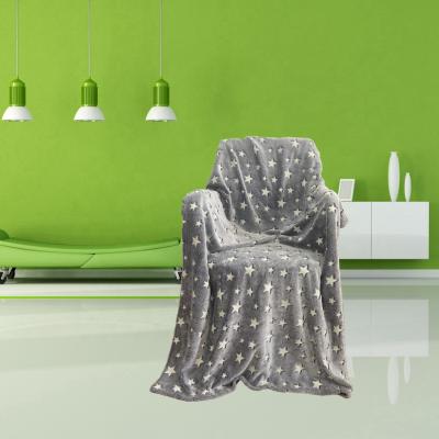 China Bright Stars Design Moonlight Flannel Blankets for sale