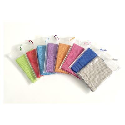 China Sustainable OEM PVC Packed GYM Microfiber Ice Sport Cooling Towel for sale