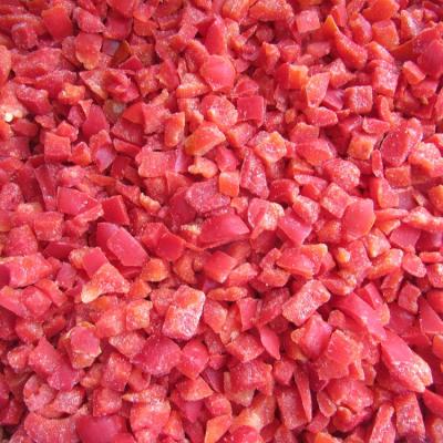 China IQF Fresh Organic Red Paprika Dice In Fresh State for sale