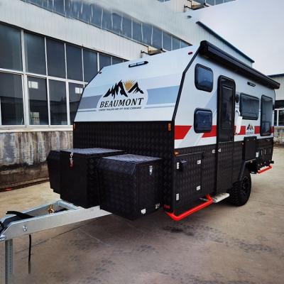 China Cheap Price Travel Trailer Factory Supply Mini Caravans And Motorhomes For Sale Max Customized Travel OEM Camper Item Truck Trailer Steel Flatbed for sale