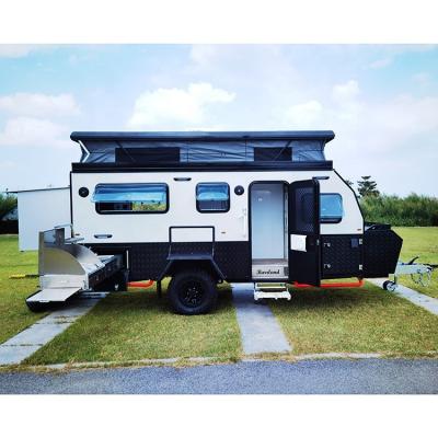 China Travel Trailer Embedded Ensuite Caravan Off Road RV Camper Caravan Travel Trailer For Family Touring for sale