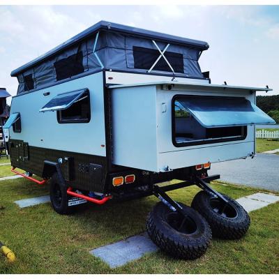 China Travel Trailer 15FT Compact Design Camper Trailer Pop Top Caravan With Bunk Beds for sale