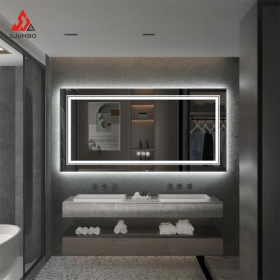 China Magnifying Luxury RGB 60cm Big Round Make Up Vanity Wall Hung Touch Sensor Switch Bathroom Mounted Smart Led Mirror for sale