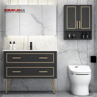 China Shangju Modern Brand New Laundry And Tall Cabinets Turkish Made For Hotel Led Mirror Bathroom Cabinet for sale