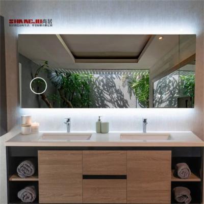 China Modern Modern Shangju Hotel Indian Rovnik With Mirror Poland High Quality Bathroom Cabinet for sale