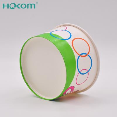 China Disposable Double PE Coated Frozen Yogurt Cups Take Away Ice Cream Cup With Lid for sale